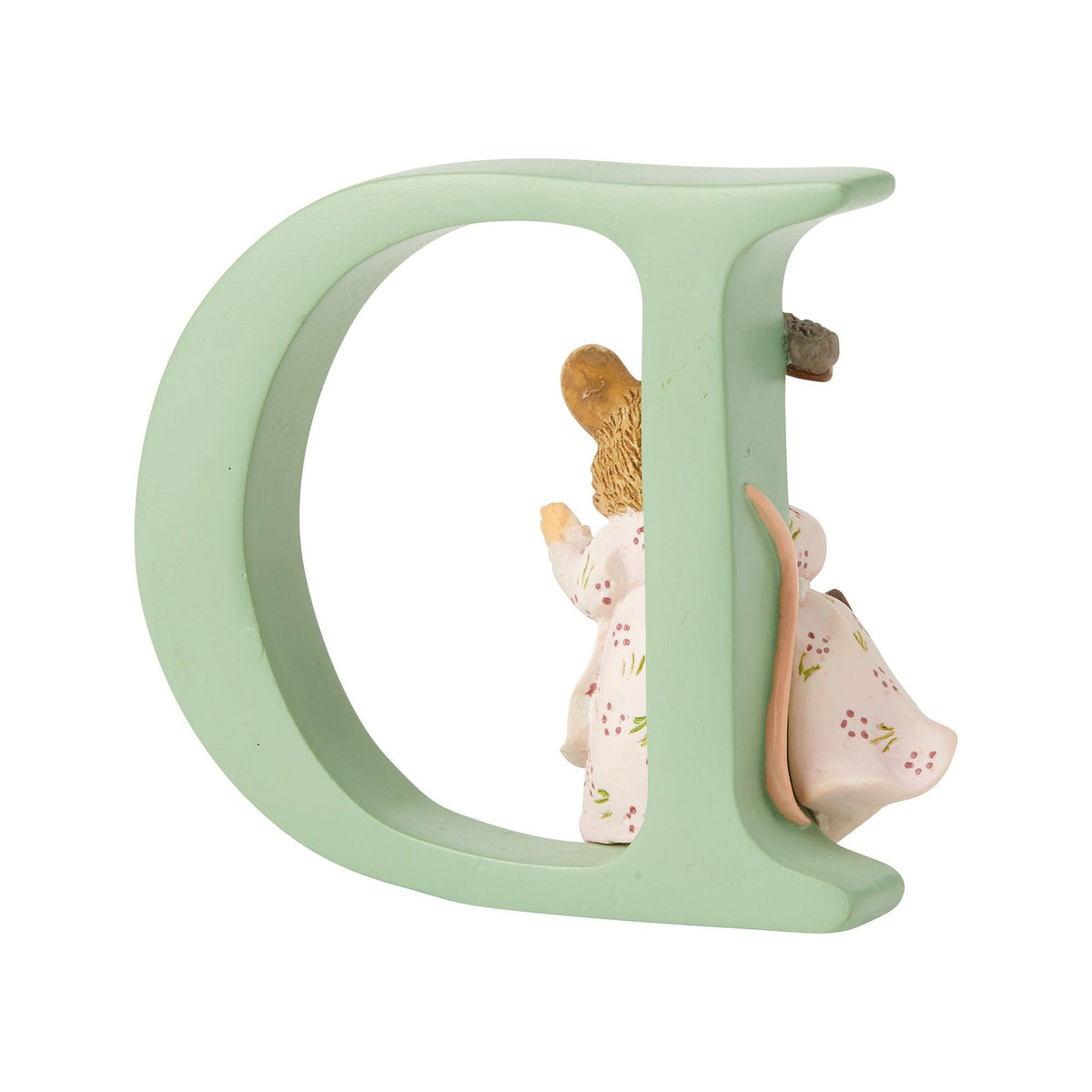 Beatrix Potter D - Hunca Munca Sweeping Decorative Alphabet Letter