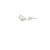 White Gold Rhodium Plated Round Ball Stud Earrings 5mm