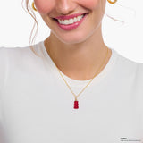 Thomas Sabo Necklace with Red Goldbears Pendant and Zirconia