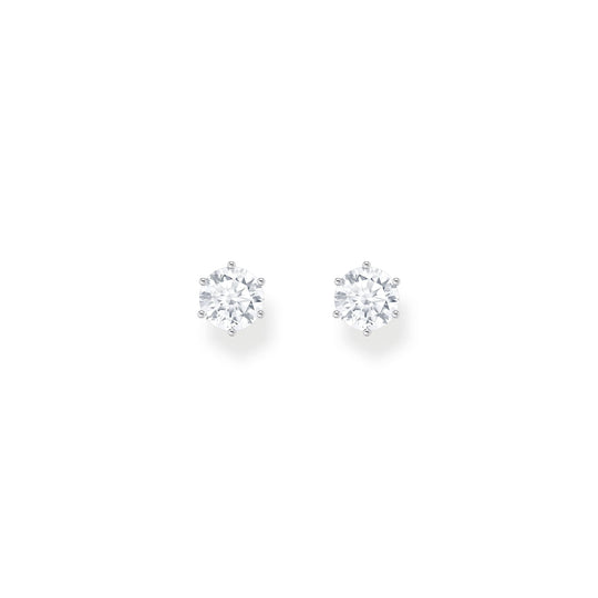 Thomas Sabo Gold-plated Ear Studs with white Brilliant-cut Stone