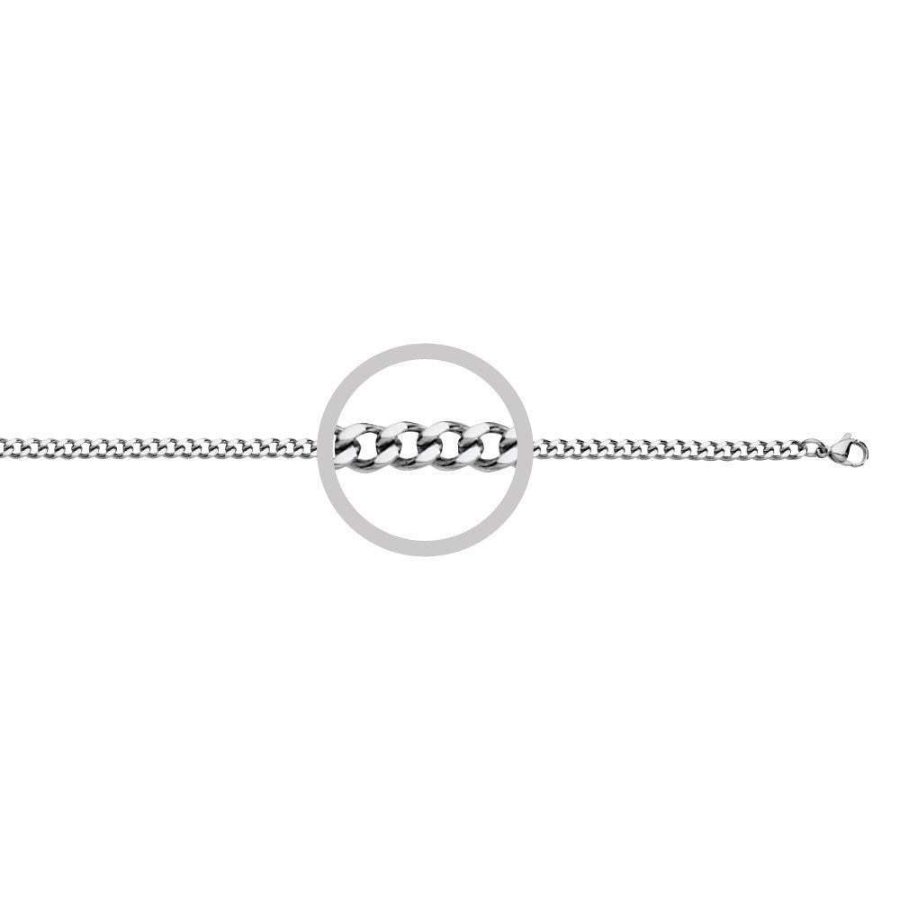Blaze Stainless Steel 4.5mm Steel Finish Curb Link Chain