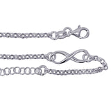 Sterling Silver Infinity Belcher Anklet