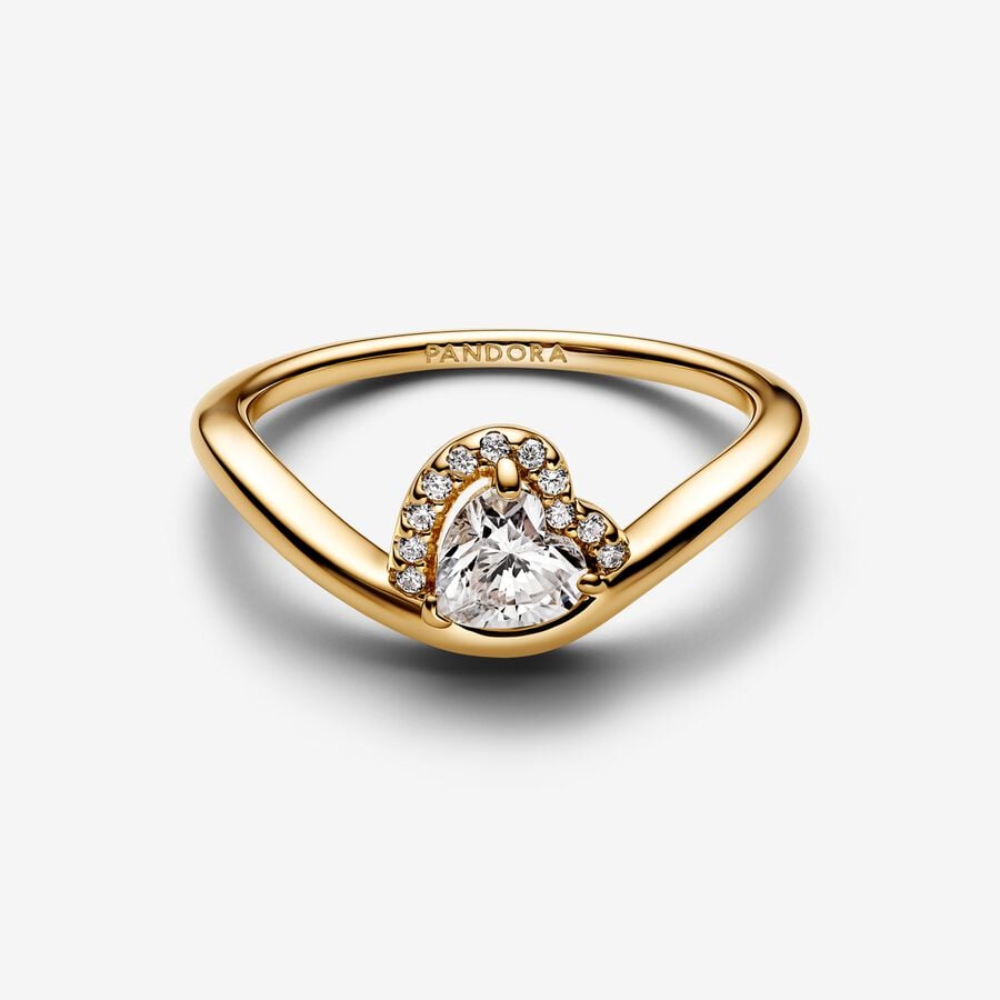 Pandora Wavy Heart Ring