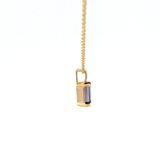 Olite Baguette Necklace in Yellow Gold