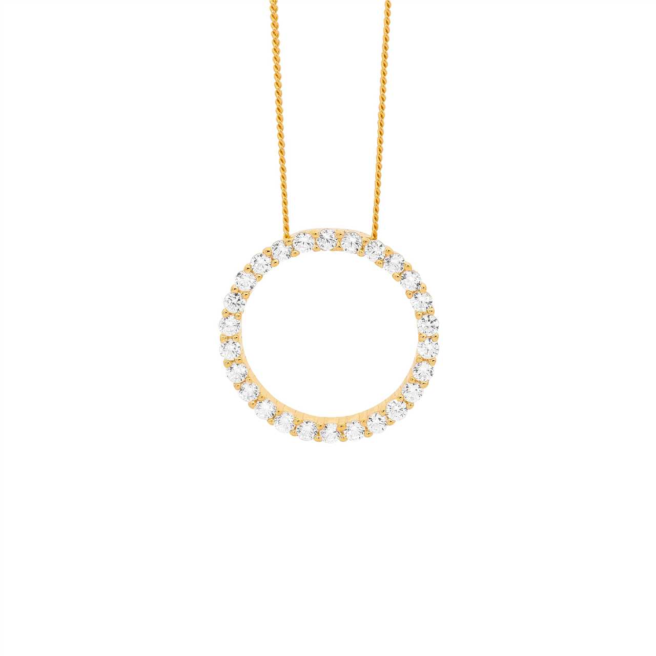 Yellow Gold Open Circle Pendant