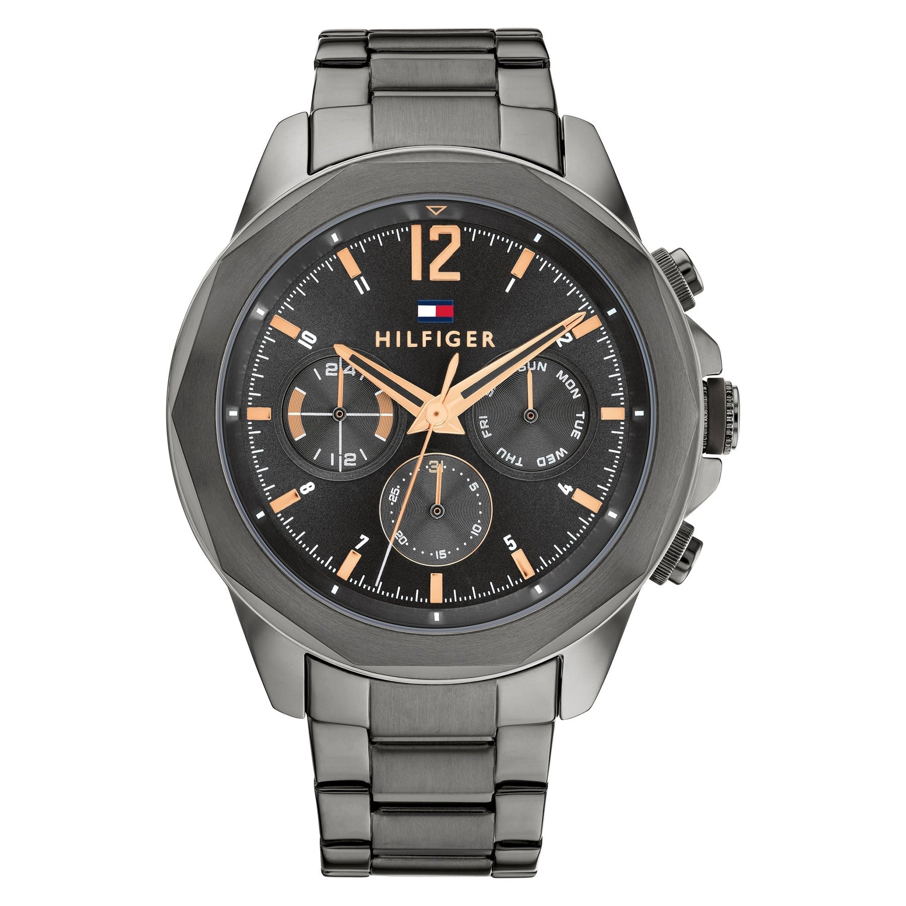 Tommy Hilfiger Grey Steel Dark Grey Dial Multi-function Men's Watch