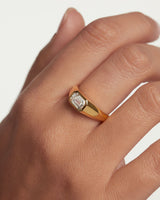 PDPAOLA Octagon Shimmer Stamp Ring