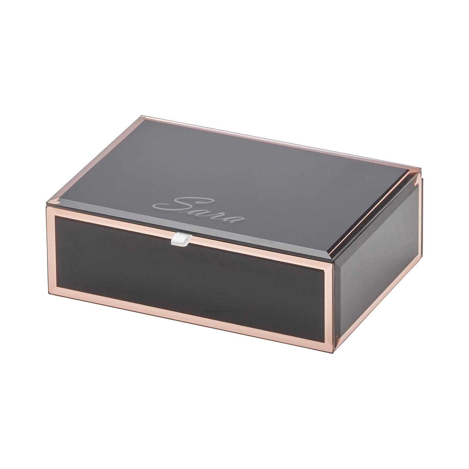 Sara Black Medium Jewellery Box