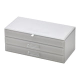 Gabriella Large Cool Grey Glass Jewellery Box