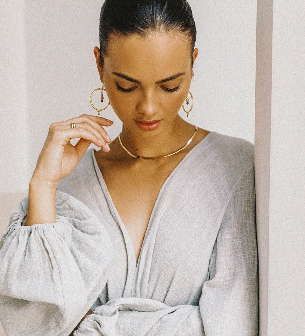 Kirstin Ash Rose Gold Vermeil Herringbone Chain