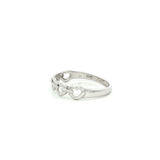 Four Heart Dress Ring in White Gold