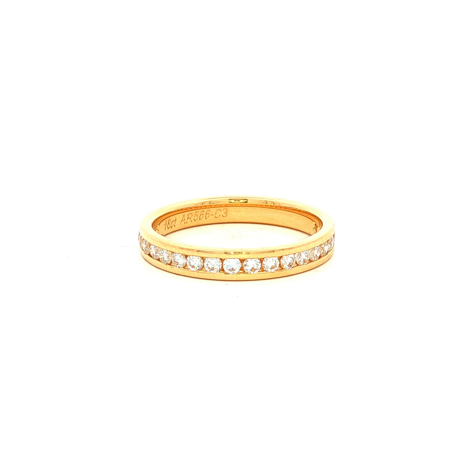 Diamond Eternity Band Ring in Yellow Gold