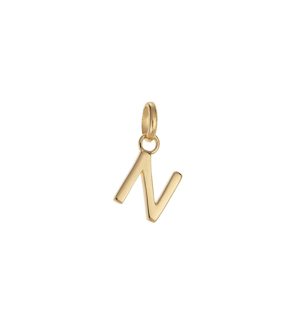 Kirstin Ash 18ct Gold Vermeil Outline Initial 'N'