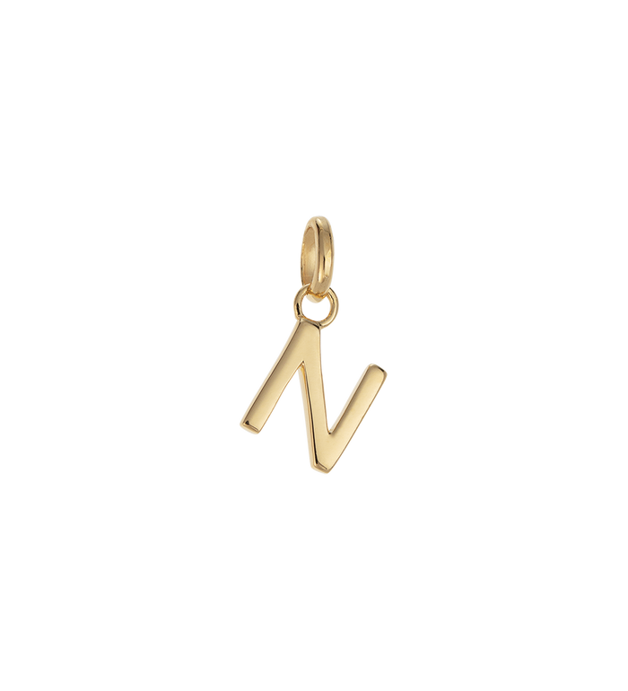 Kirstin Ash 18ct Gold Vermeil Outline Initial 'N'