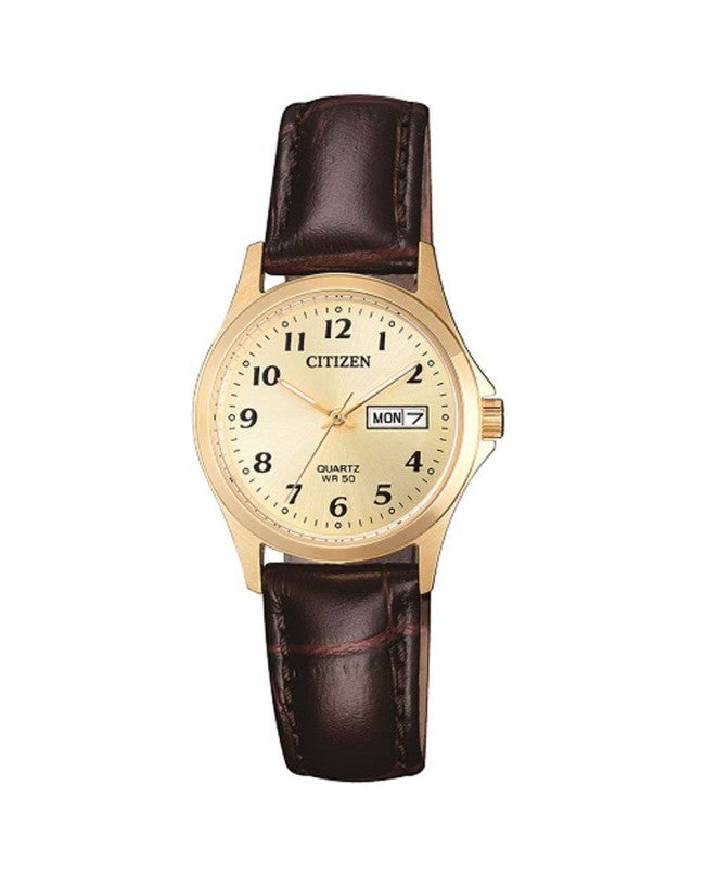 Citizen Ladies Leather Strap Watch EQ2002-07P