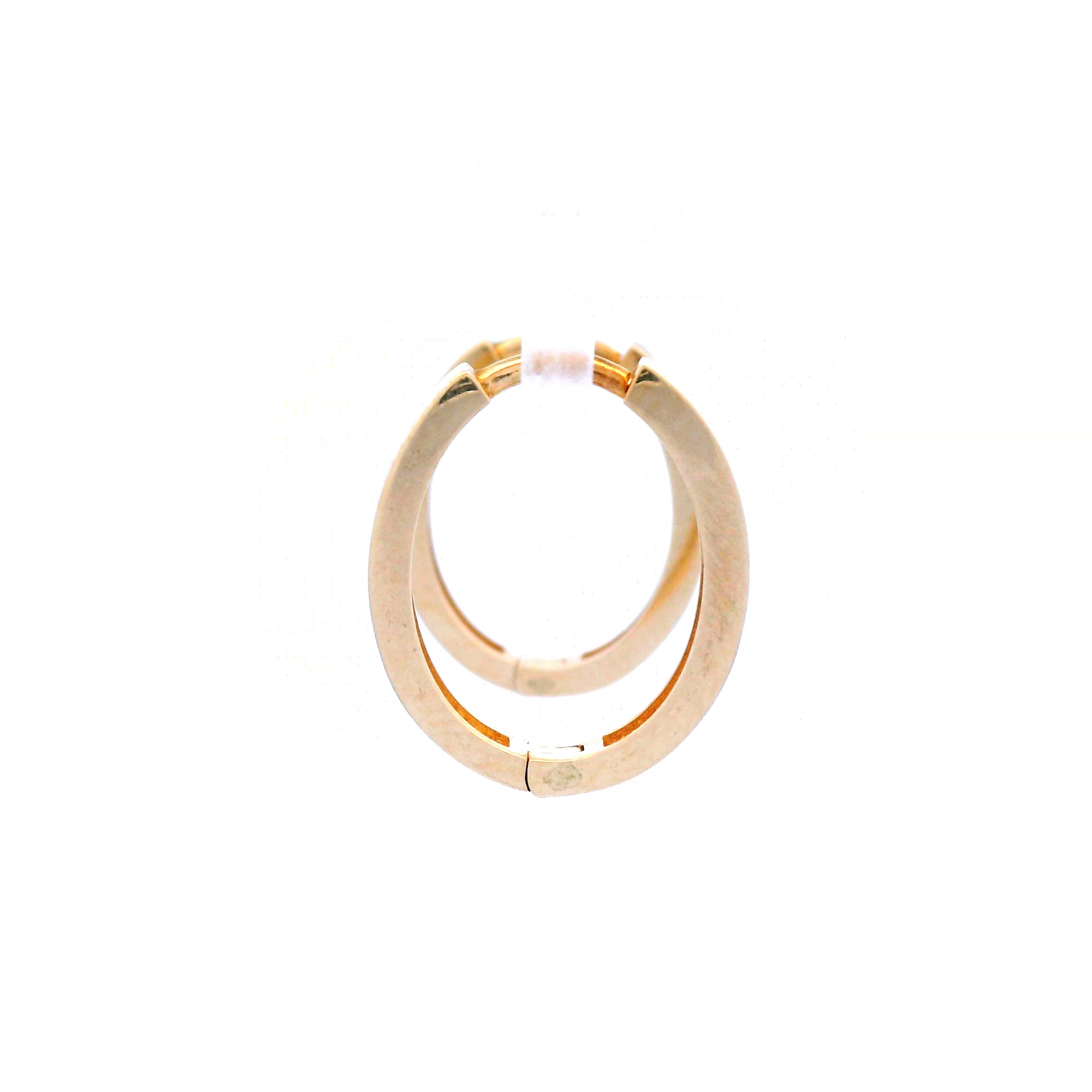 9ct Yellow Gold Plain Oval Huggie