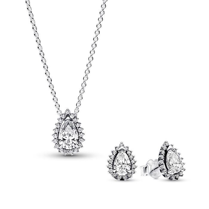 Pear Cut Necklace & Earring Set