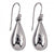 Large Plain Teardrop Earwires in Sterling Silver