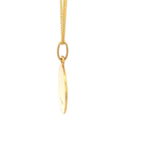 Saint Christopher Round Pendant in Yellow Gold