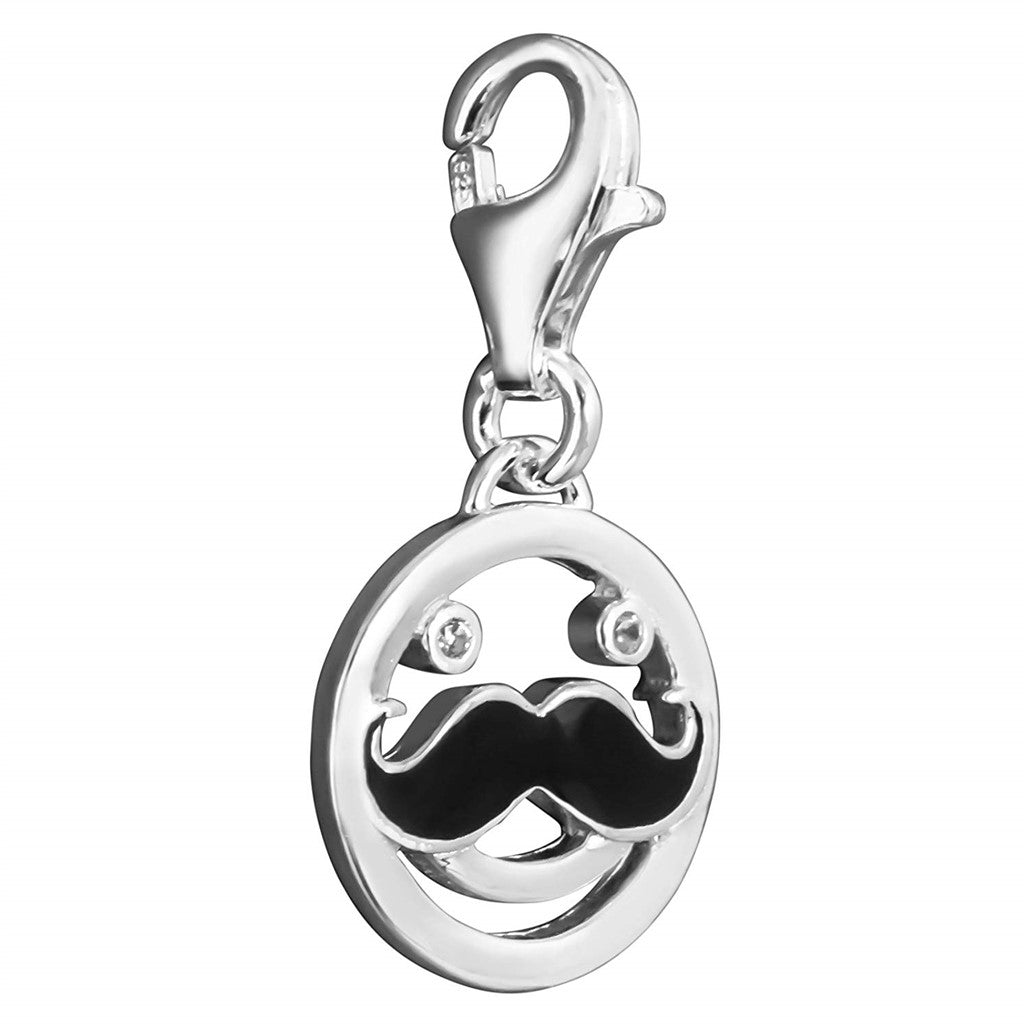 Thomas Sabo Charm Club Silver Black Moutache Charm