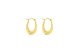 Thick Oval Hoop in Yellow Gold