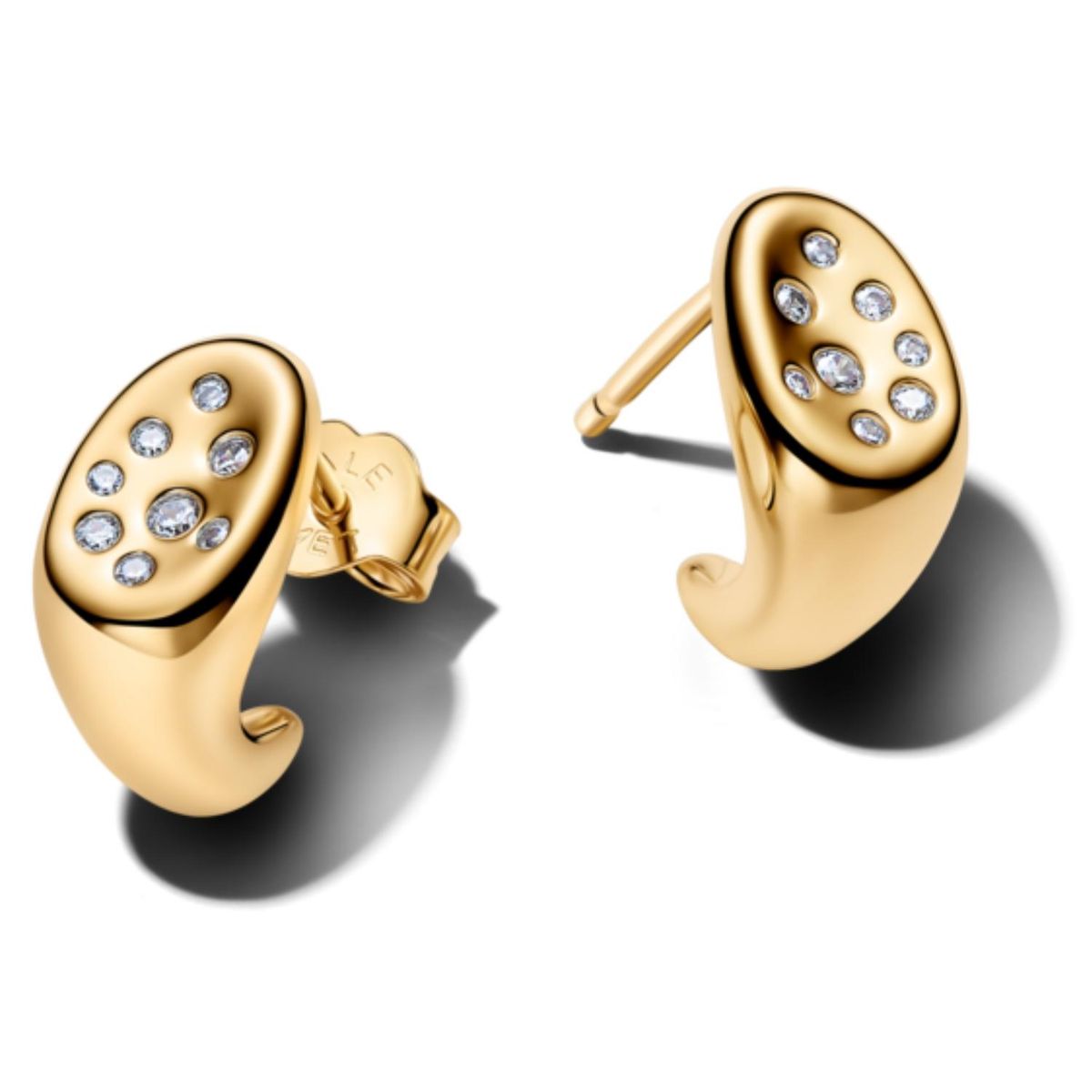 Pandora Organic Shaped Button Earrings