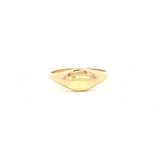 Horizontal Oval Signet Dress Ring in Yellow Gold