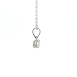 Classic White Gold Round Brilliant Diamond Pendant Necklace