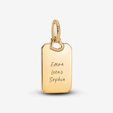 Pandora Engravable Rectangle Tag Pendant
