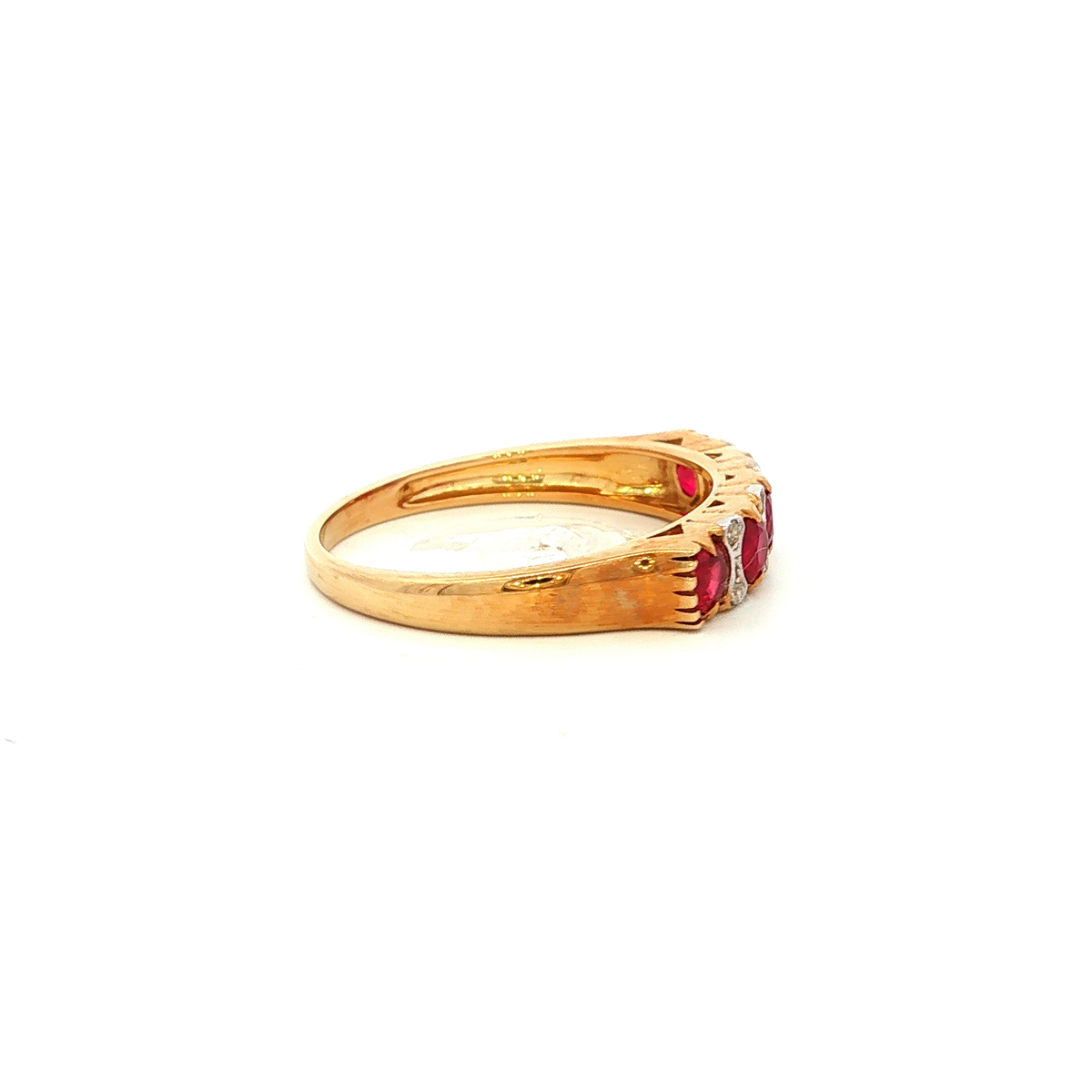 Ruby and Diamond Ring in Yellow Gold