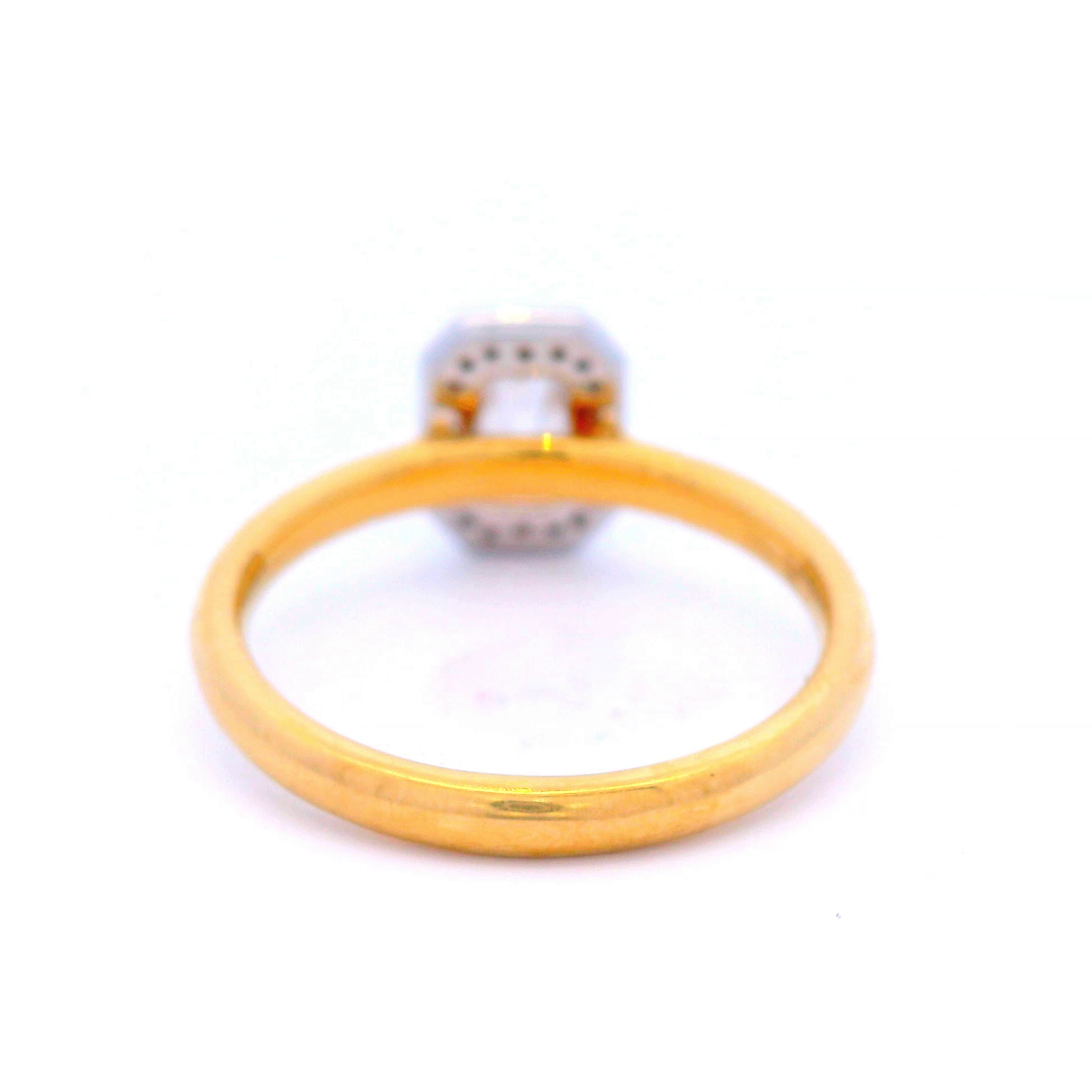 Diamond Radiant Engagement Ring in 18ct Yellow and White Gold