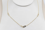 Trace Link with Paper Clip Links in Yellow Gold