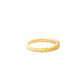 Straight Claw Set Yellow Sapphire Dress Ring in Yellow Gold