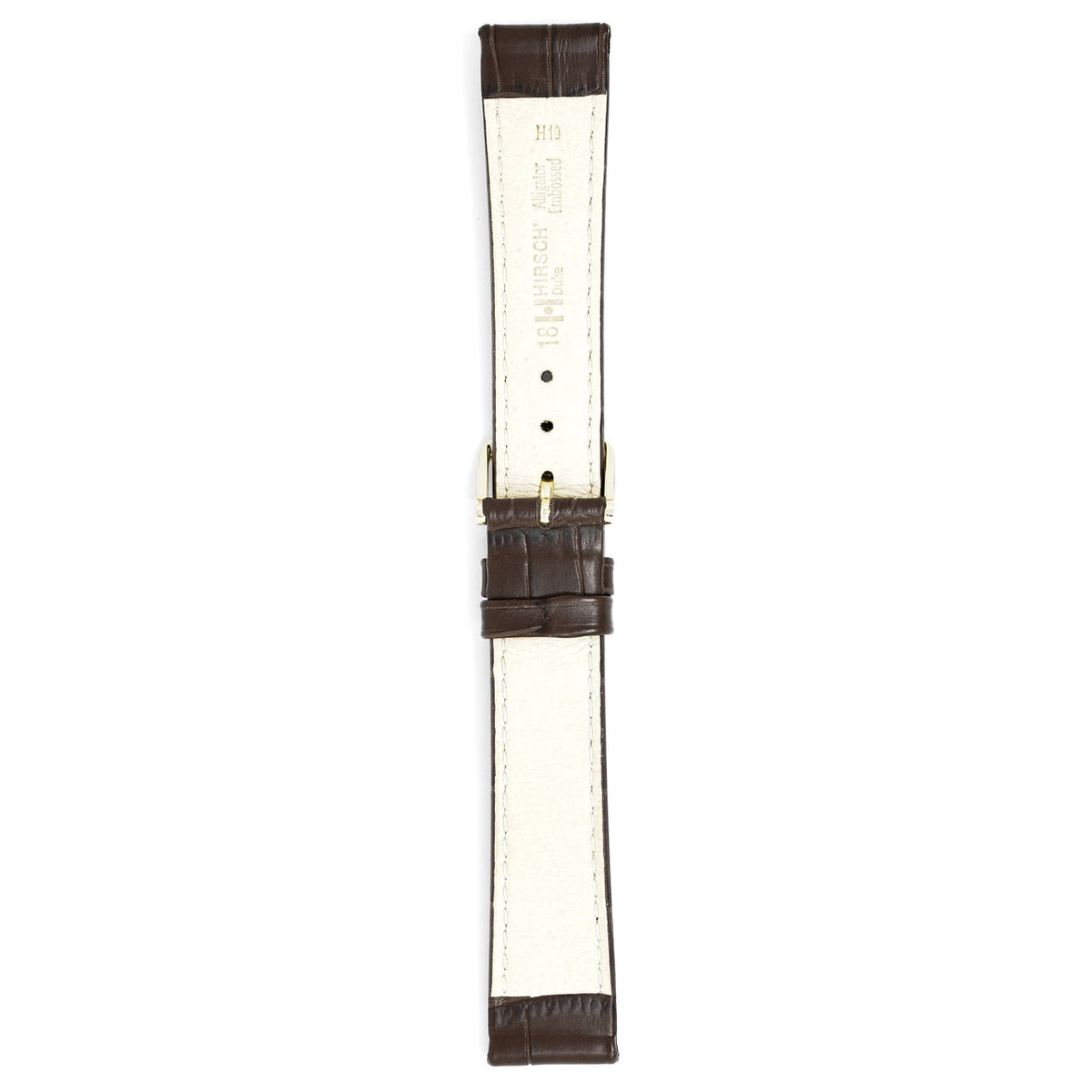Hirsch Duke Long Brown Leather Watch Strap