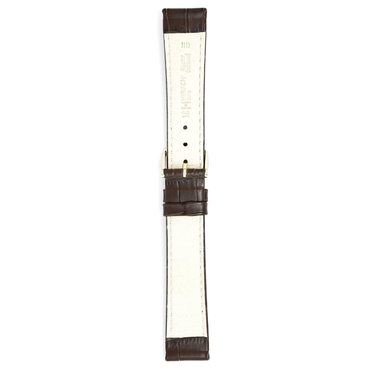 Hirsch Duke Long Brown Leather Watch Strap