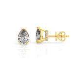 GEORGINI ELEGANT ESSENTIALS 7MM PEAR CUT HIDDEN HALO STUD SILVER