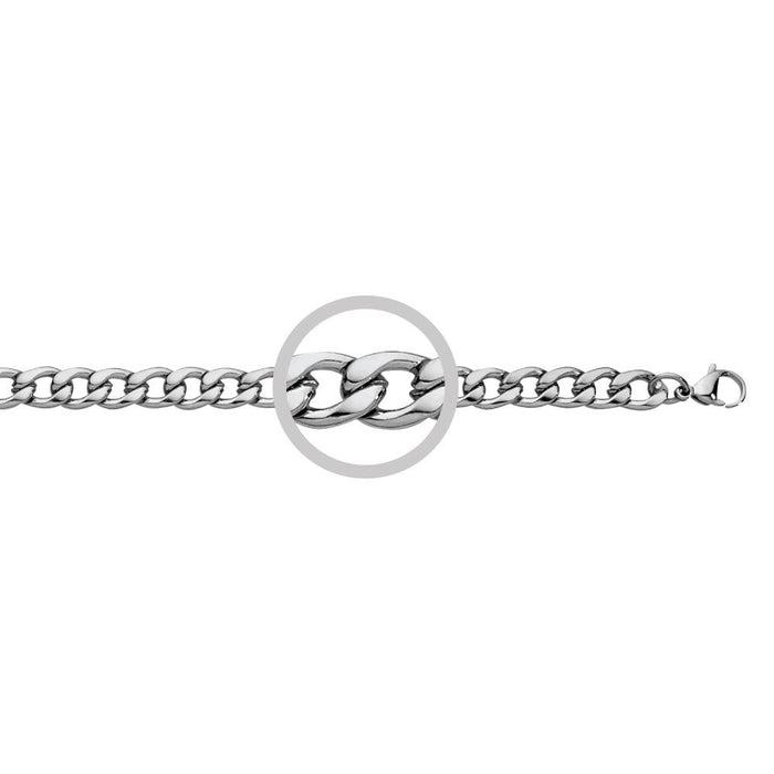 Blaze Stainless Steel 10MM Oval Curb Chain
