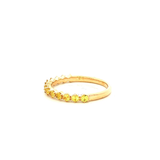 Straight Claw Set Yellow Sapphire Dress Ring in Yellow Gold