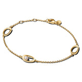 14k gold-plated bracelet with white treated freshwater cultured pearl