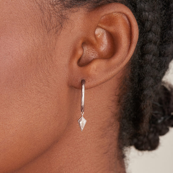 Ania Haie Sparkle Drop Pendant Hoop Earrings
