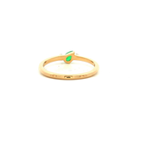 Pear Emerald Dress Ring in Yellow Gold