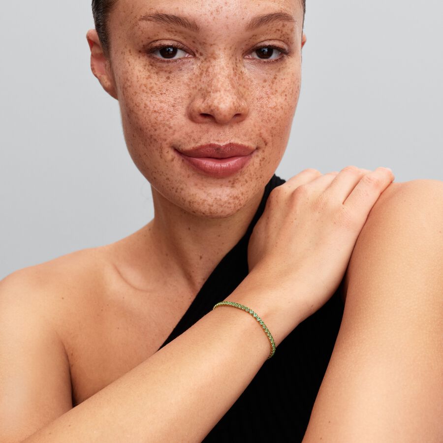 Pandora Sparkling Green Tennis Bracelet