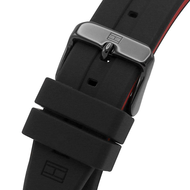 Tommy Hilfiger 'Mason' Collection Multi-Function Sport Watch with Black Silicone Strap.