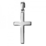 Flat Plain Cross in Fine Silver (999)