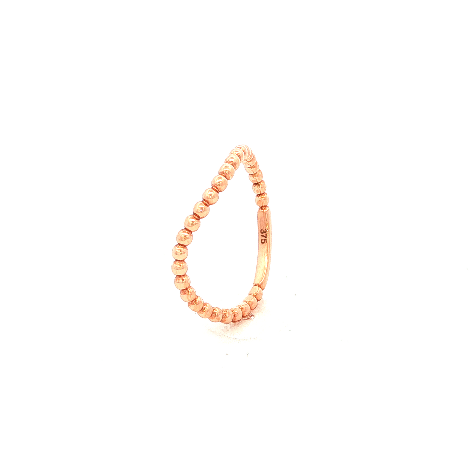 Beaded Dress Ring in Rose Gold