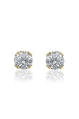 GEORGINI ELEGANT ESSENTIALS 6.5MM ROUND HIDDEN HALO STUD SILVER
