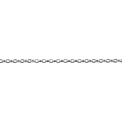 Silver Oval Belcher Link Anklet