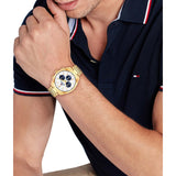 Tommy Hilfiger Gold Steel Cream Dial Chronograph Men's Watch
