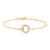 Gold Interlinked Circles Pavé Bracelet