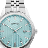 Sekonda King Light Blue Dial Silver Steel Mens Watch